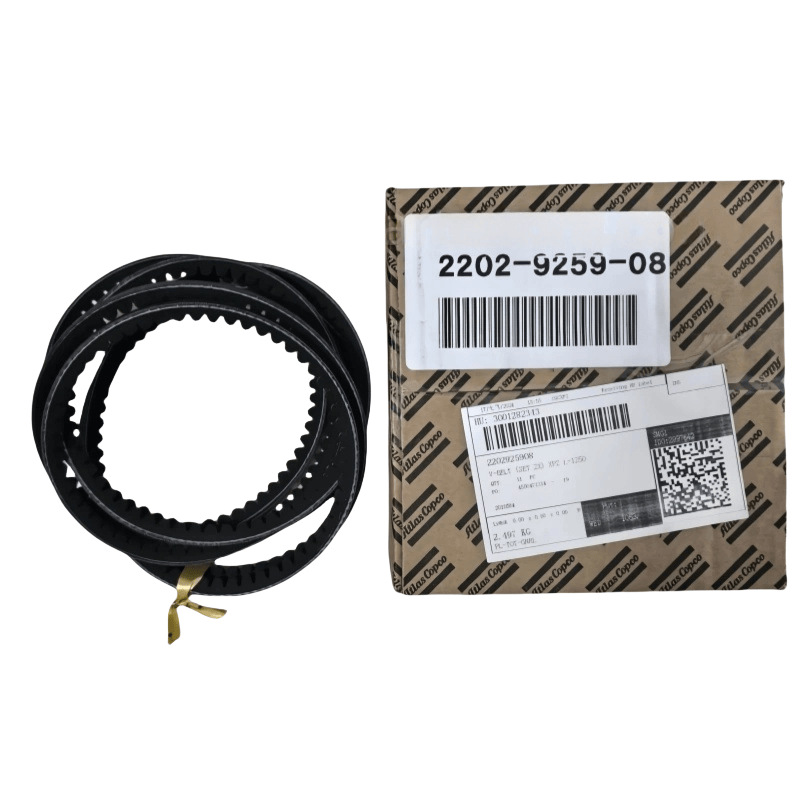 2202925908 „Atlas Copco V-Belt“ (2x rinkinys) XPZ L = 1250 kintamosios srovės aliejaus įpurškiamo varžto kompresoriaus originalas