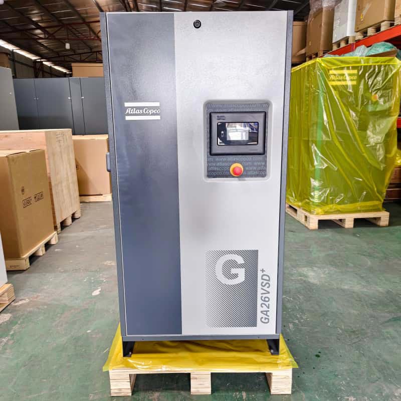 Atlas Copco Oro Kompresorius Originalus GA26 VSD + 26kW 35AG kintamo greičio alyvos įpurškiamas sukamasis sraigtinis oro kompresorius 13bar