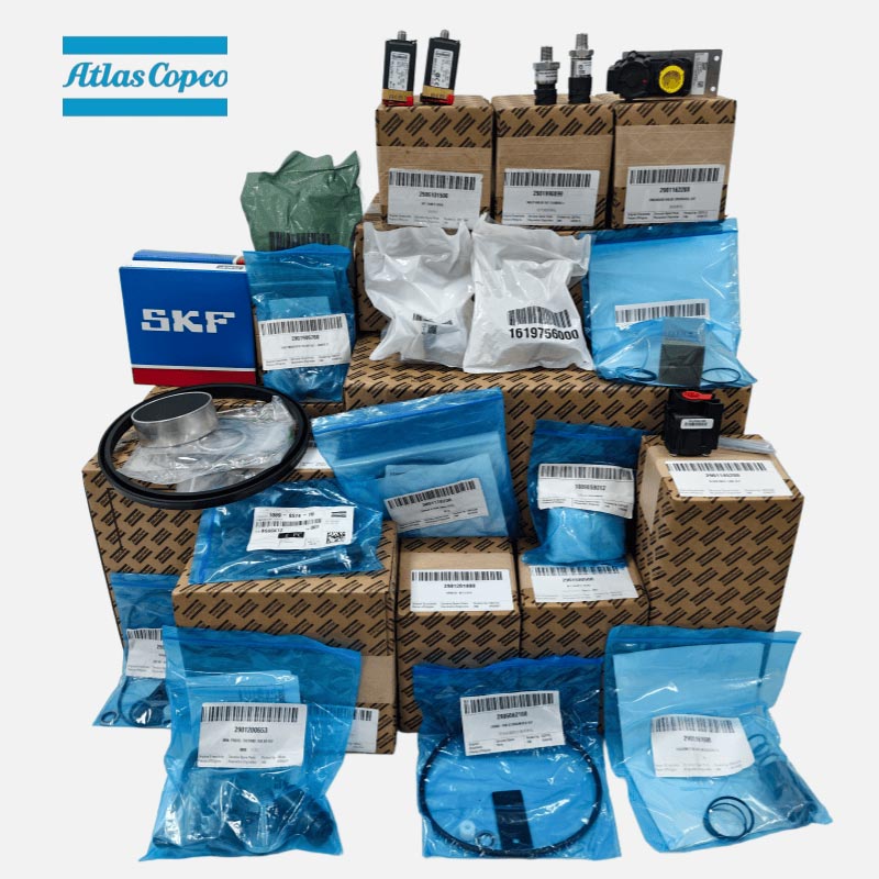 Atlas Copco oro kompresoriaus atsarginės dalys Originalios alyvos filtro oro filtro slėgio jutiklis solenoidinio vožtuvo filtro vožtuvo aptarnavimo komplektas