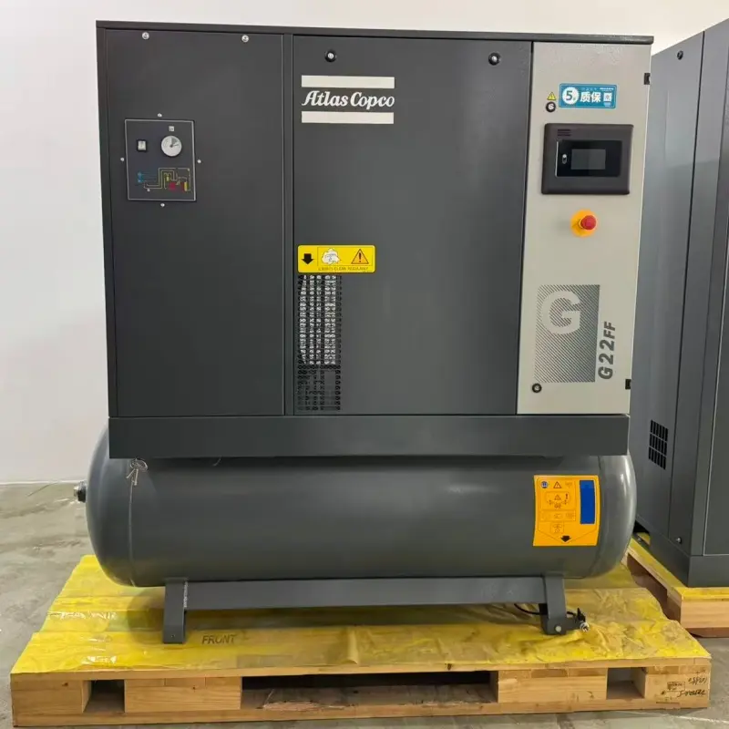 Atlas Copco G22FF 22kW 30AG alyvos įpurškiamas sukamasis sraigtinis oro kompresorius pramoninei gamybai