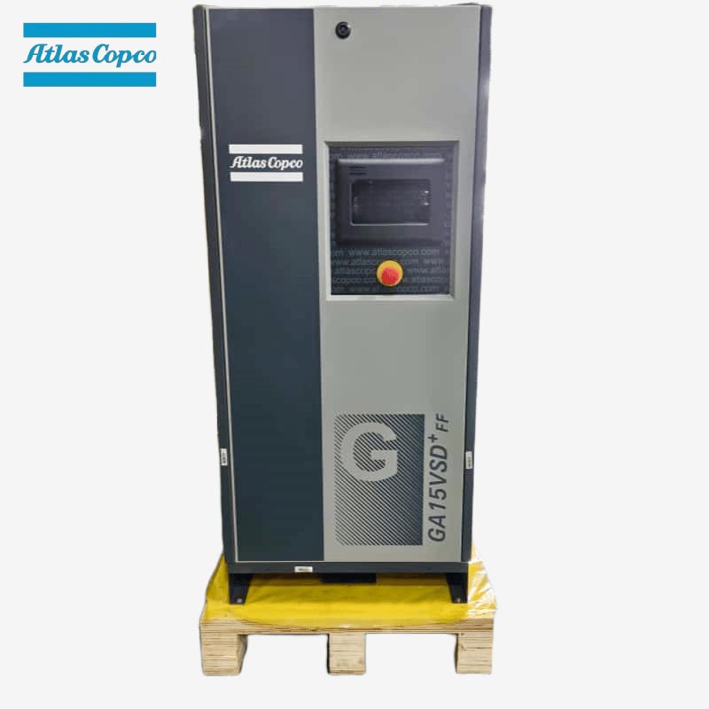 Atlas Copco GA15 VSD Plus FF 15kW 20AG kintamo greičio alyvos įpurškiamas sraigtinis oro kompresorius, integruotas džiovintuvas