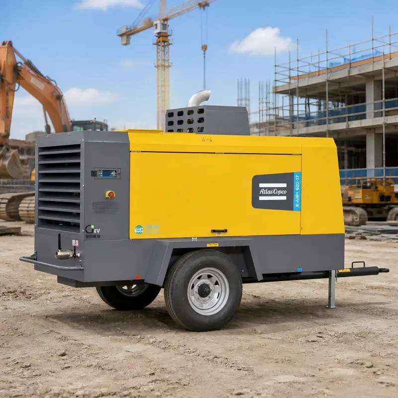 Atlas Copco X-Air+600-17 nešiojamasis dyzelinis kompresorius 154kW originalus